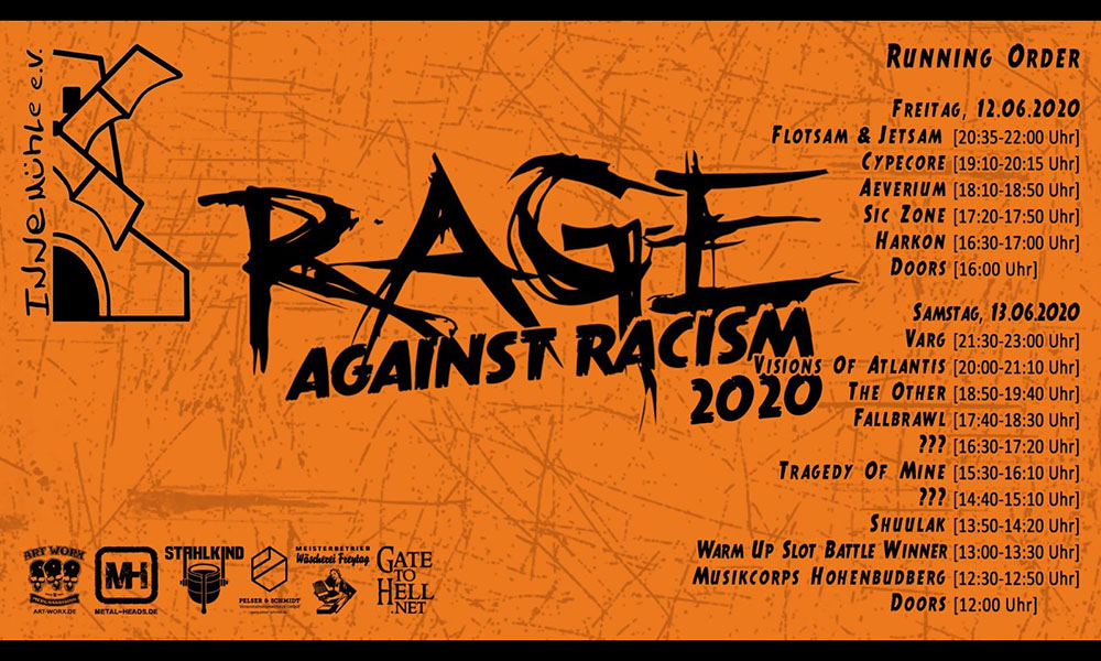 RAGE AGAINST RACISM – OPEN AIR FESTIVAL 2020