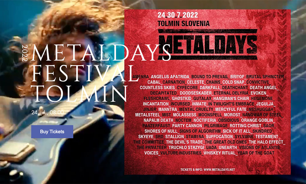 Das Lineup für die MetalDays 2022 ist komplett!